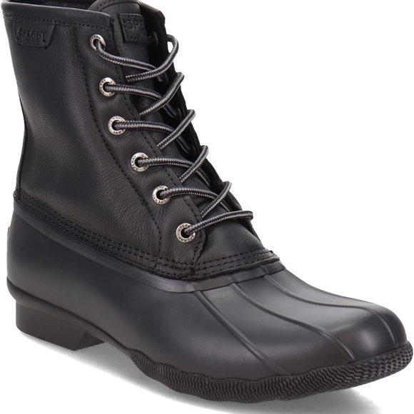 Men's Sperry Saltwater Duck Boots - Black Size 8.5 - Picture 5 of 6